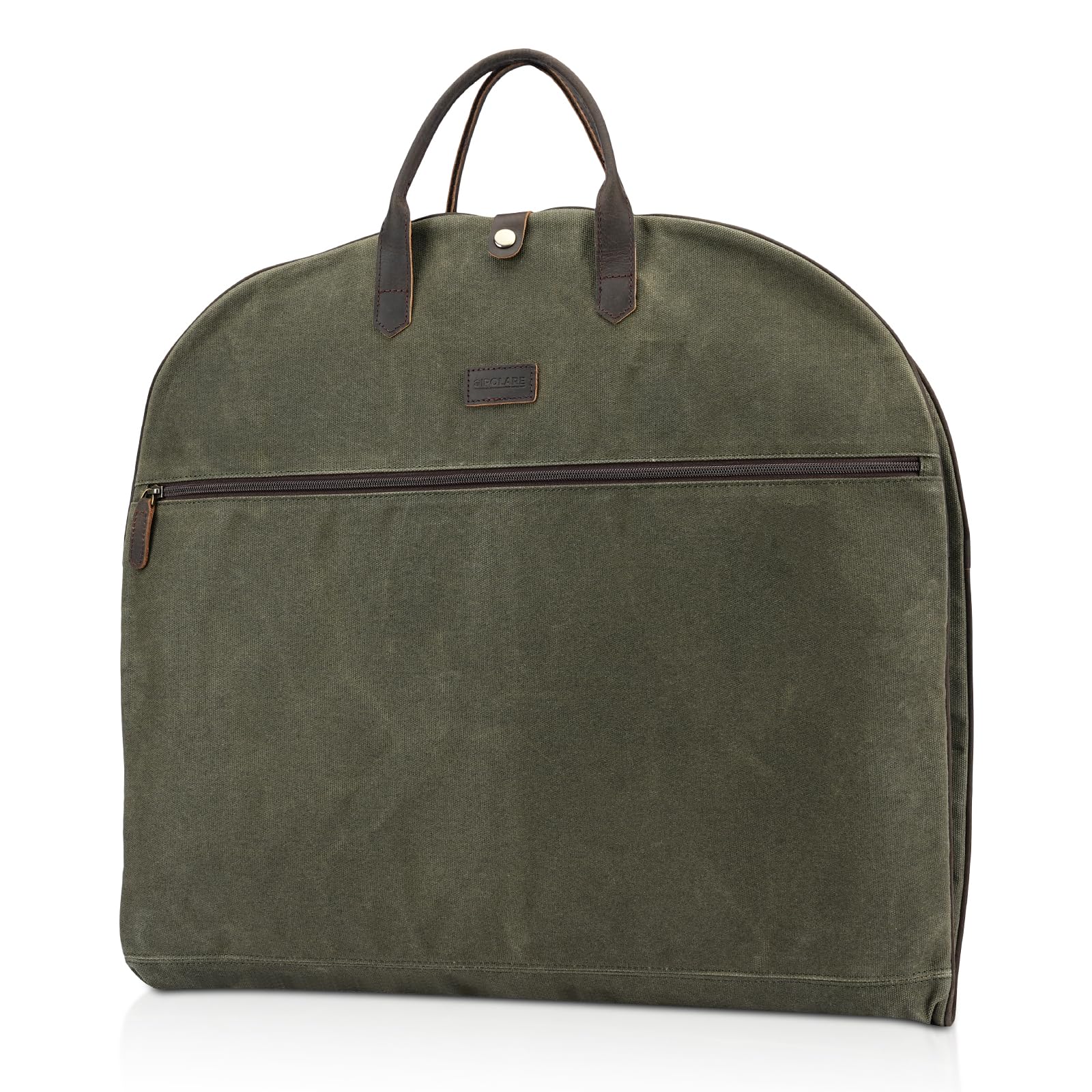 Polare Kleidersack aus gewachstem Segeltuch, Vollnarbenlederbesatz, Handgepäcktasche für Reisen, wasserdicht, staubdicht, faltbar, hängende Koffer, Wochenend-Kleiderhülle mit YKK-Reißverschluss