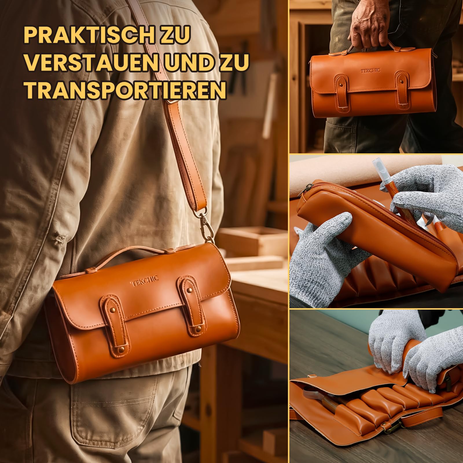 Set Deluxe da 22 Pezzi di Coltelli per Intaglio del Legno con Manici in Noce, Kit di Attrezzi per Scultura su Legno per Principianti e Professionisti