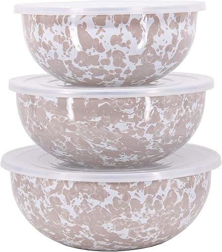 Miniatura 9 de Golden Rabbit Esmalte - Juego de 3 cuencos para mezclar (océano)