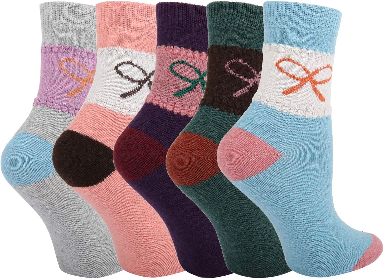 Benefeet Sox Womens Wool Socks Warm Winter Socks Soft Thick Knit Socks Thermal Cozy Boot Socks Comfy Cabin Crew Sock 5 Pack - Image 7