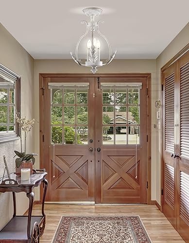 Miniatura 5 de JONATHAN Y JYL9522A Austen 12.2 pulgadas LED de metal semiempotrado, transitorio, tradicional, glamour, campo francés, cabaña, sala de estar, sala