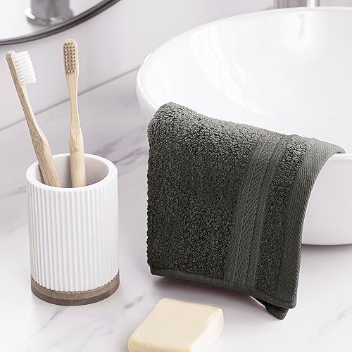 Miniatura 2 de Towel and Linen Mart - Juego de 4 paños de lavado, 100% algodón, de secado rápido, lujosos, altamente absorbentes y suaves al tacto, spa y hotel de