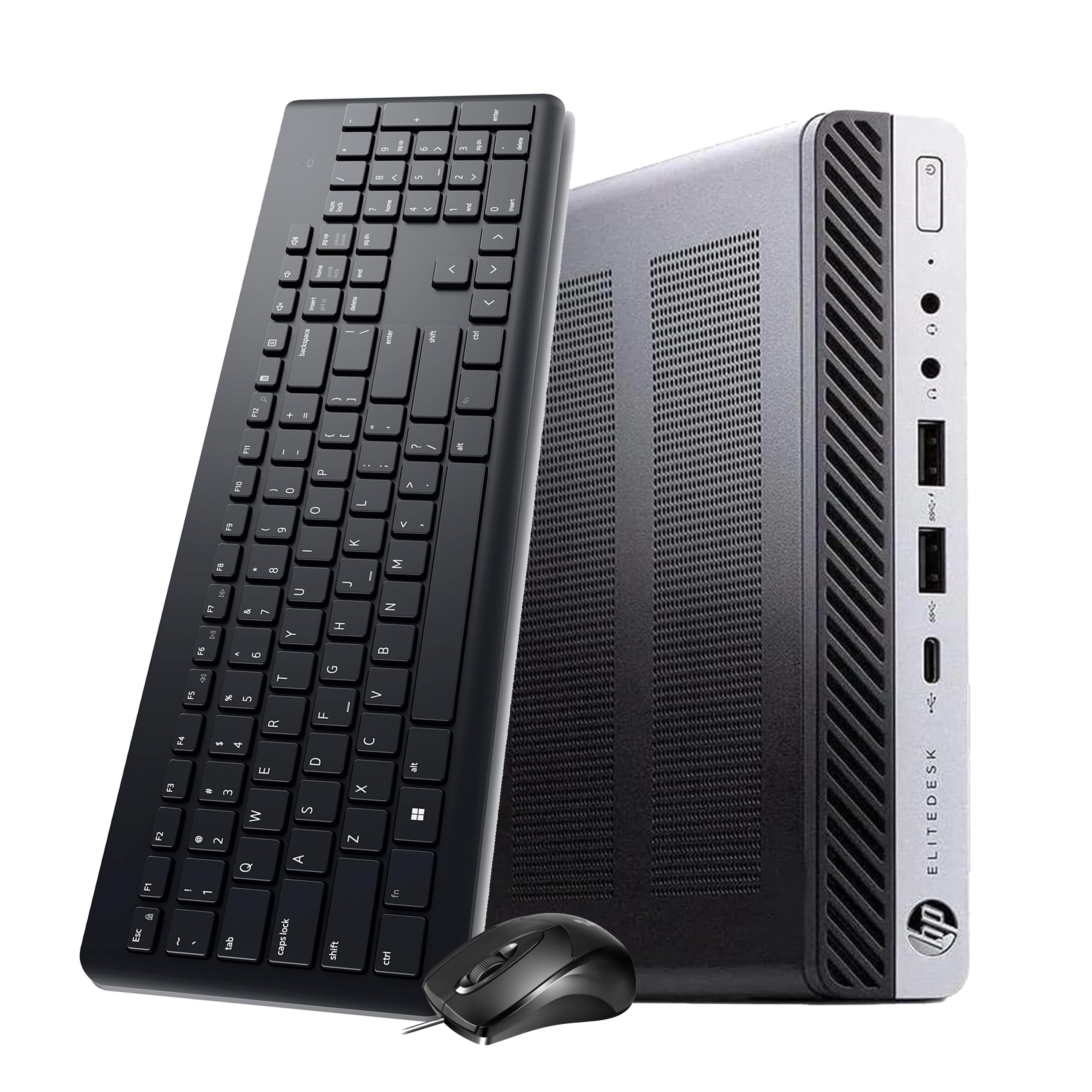 HP EliteDesk 800 G4 Mini Business Desktop Computer, Intel Core i5-8500 PC, 8GB DDR4 RAM, 256GB NVMe SSD, WiFi, Bluetooth, US Qwerty Keyboard, Win11 Pro (Renewed)