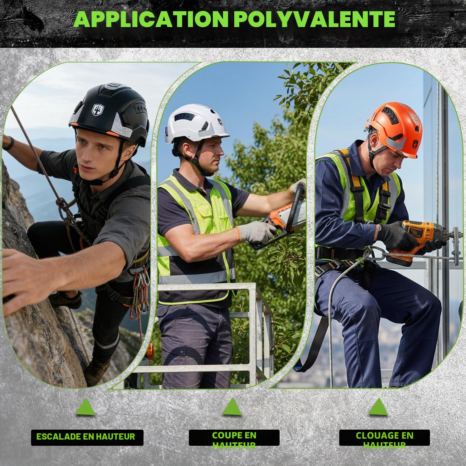 GREEN DEVIL VOLTEK Vent AIR Casque industriel pour adulte Casque de chantier ABS Certification EN12492 Réussi EN397 Absorption des chocs et test de résistance à la pénétration avec protection multiple