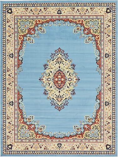 Vista 433 de Unique Loom Reza Collection- Alfombra, Polipropileno, Marrón Marrón/ marfil