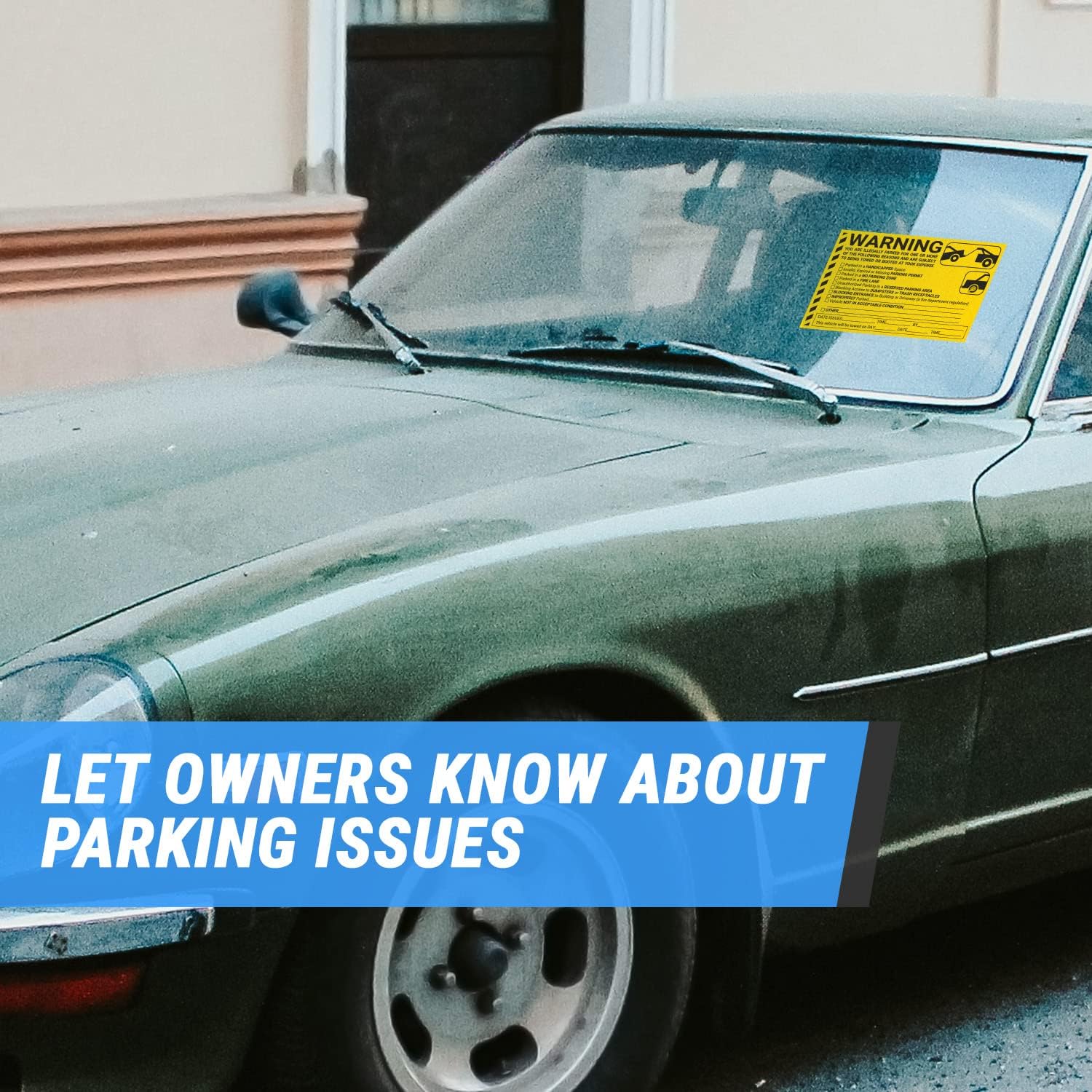 300 Labels - 8 x 5 inch, You are Illegaly Parked Labels/Tow Away Notice, No Parking Stickers for Car Windows - Hard to Peel Permanent Adhesive - Violation Notice