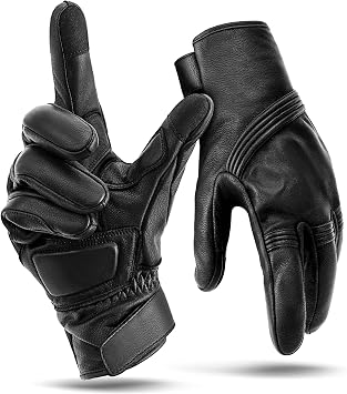 Benlari Mens Warm Motorcycle Gloves - Snowing Rainproof Riding Gloves with Touchscreen - Warm Motorcycle Glove for Riding, ATV, UTV, Snowmobile, Men