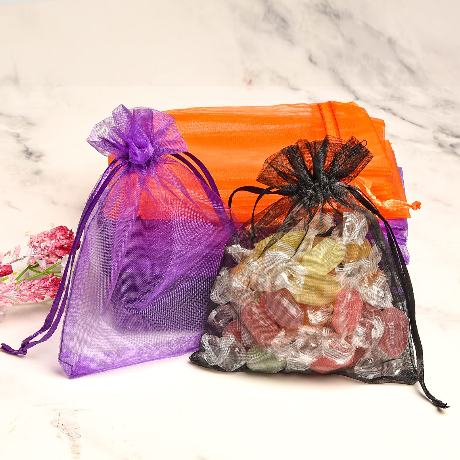 Motiskyy 100 Pcs Back To School Cone Cellophane Bags - 7.87x13.2 Inch Pencil Shaped Treat Bags With Ruler Ribbon
