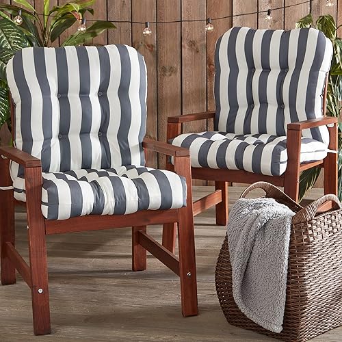 Miniatura 2 de South Pine Porch - Juego de 2 cojines para silla de asiento y respaldo para exteriores, color gris