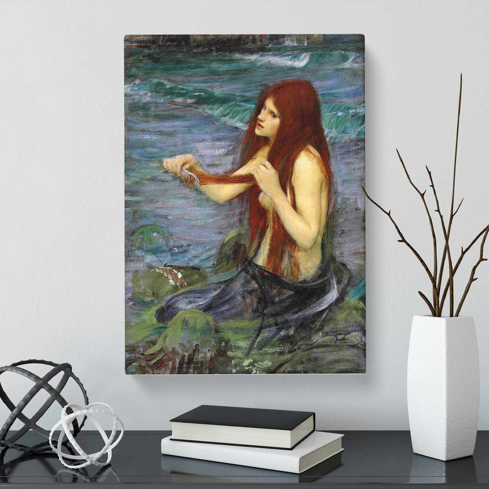 A Mermaid Vol.2 By John William Waterhouse Canvas Print, Mixed, 25L x 50W cm - Image 2