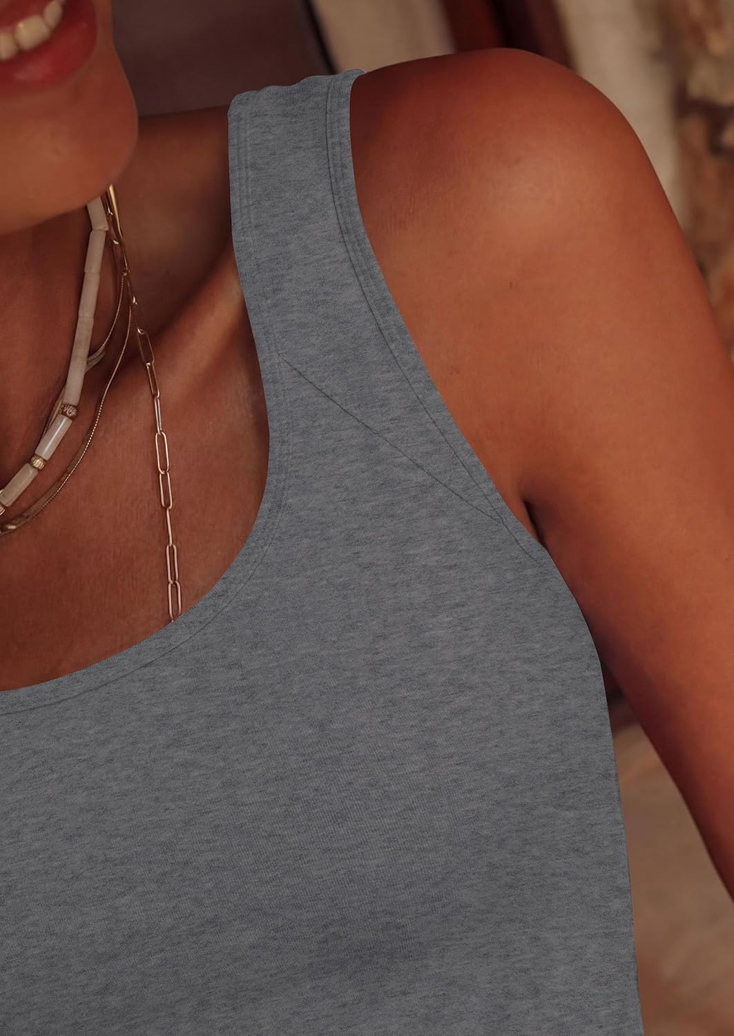 PRETTYGARDEN Womens Tank Tops 2026 Spring Casual Sleeveless Fitted Scoop Neck Basic Slim Cute Top Summer Shirt Beach Clothes - Image 5