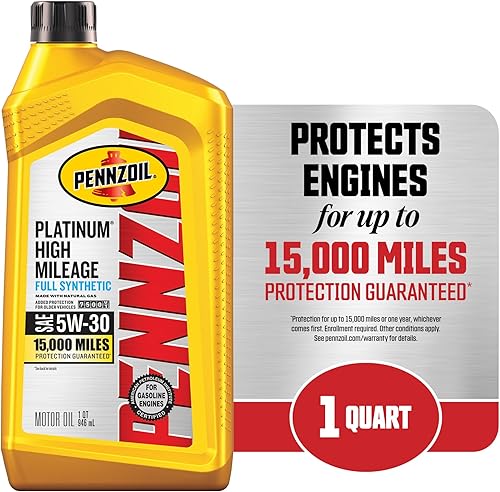 Miniatura 15 de Pennzoil Platinum High Mileage Full Synthetic 10W-30 Aceite totalmente sintético para motor de gasolina, 1 qt (caja de 6)