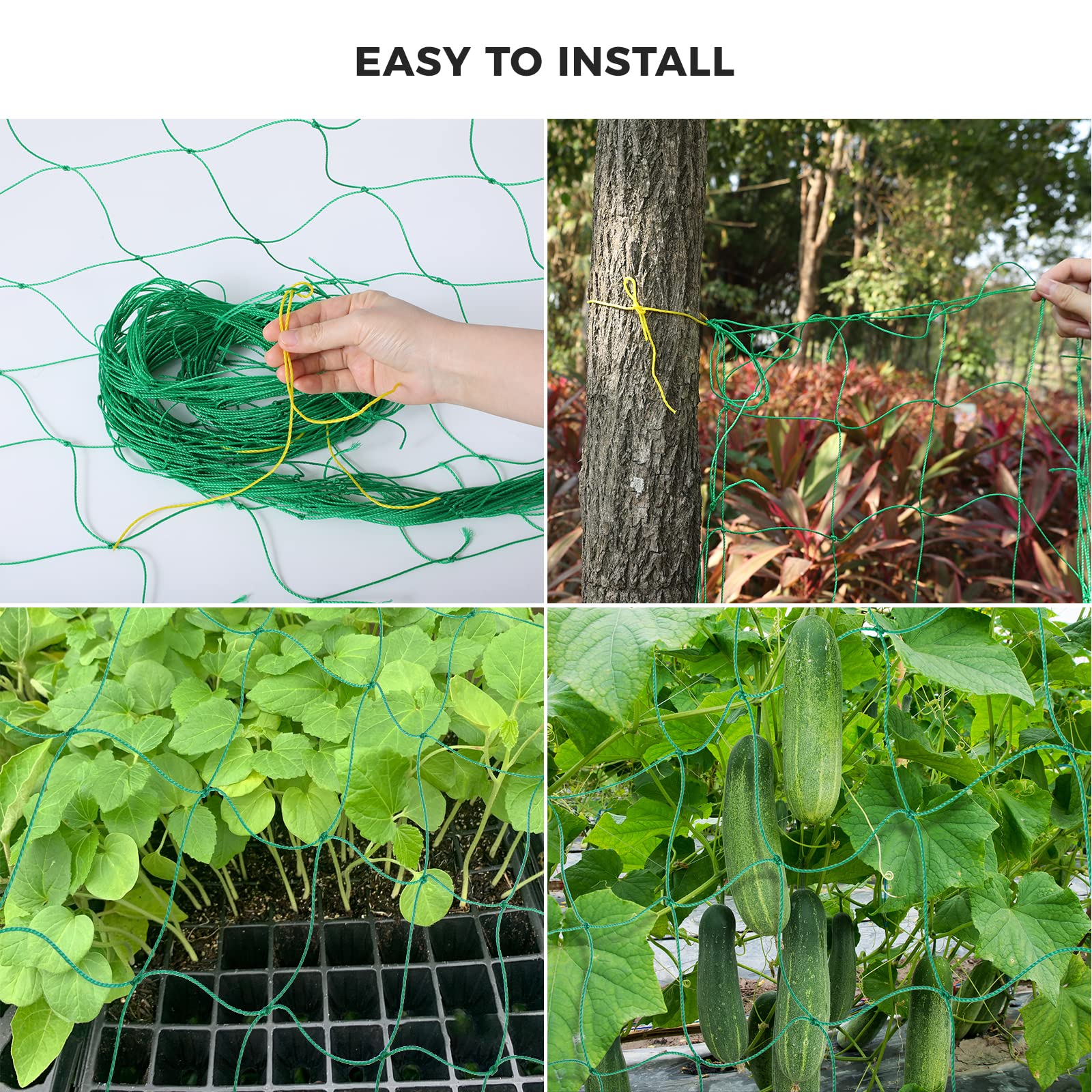 Planting Net Snapklik.com : Trellis Netting For Climbing Plants, 2 Packs 5.9ft X 16 ...