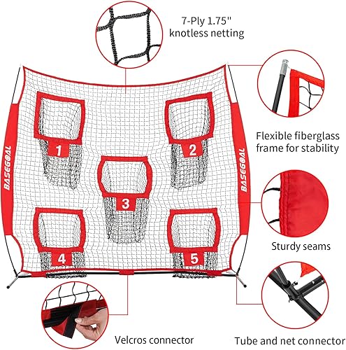 Miniatura 2 de Redes de fútbol para lanzar, objetivo de fútbol, equipo de entrenamiento de mariscal de campo con 5 bolsillos para mejorar la precisión del fútbol,