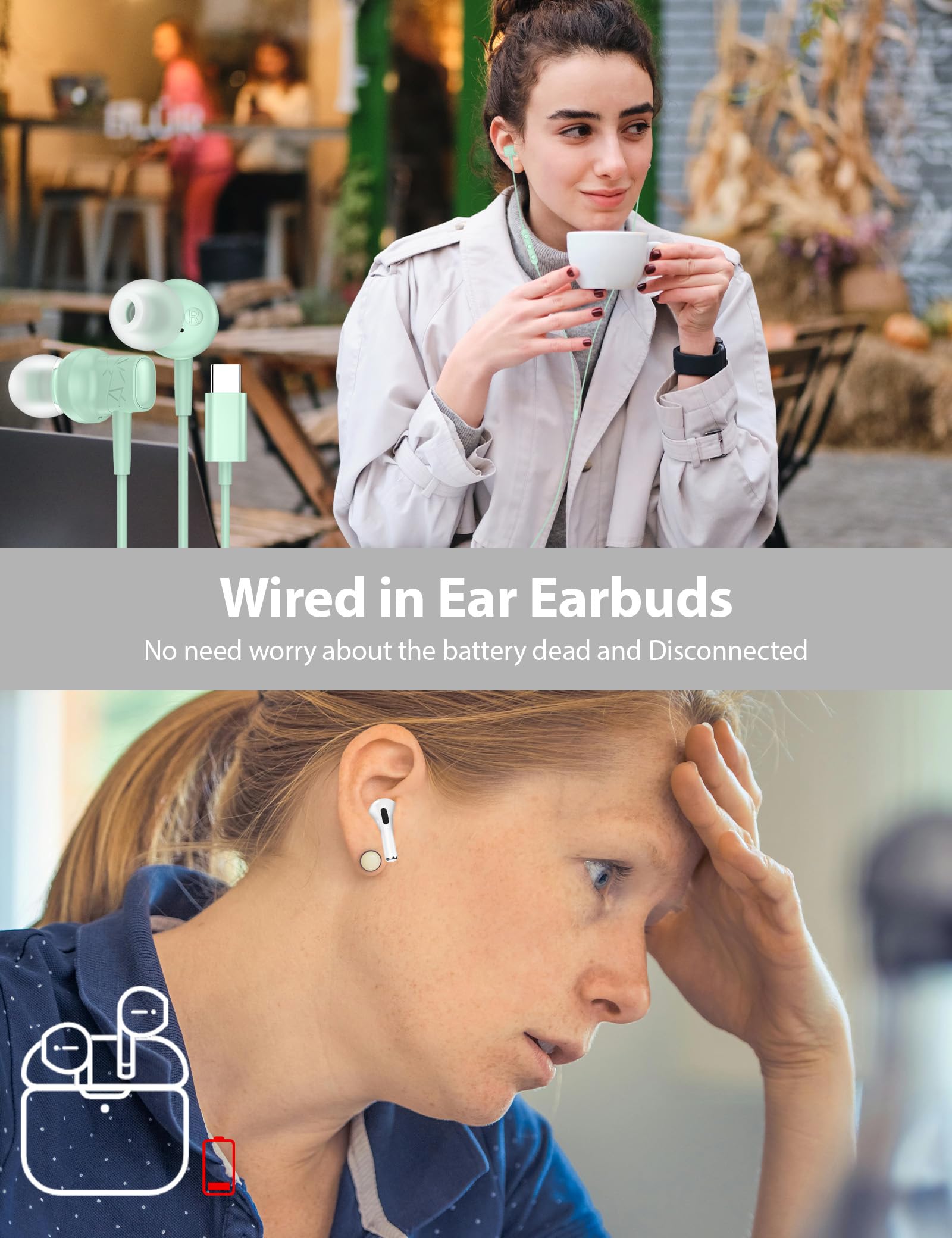 USB C Earbuds for Google Pixel 9 10 Pro XL Fold 8 8a 7 7a 6a Wired Android Headphones with Clear Call Mic Noise Isolating HiFi Stereo in Ear Type C Earphones for Samsung Galaxy S25 Ultra S24 S23 5G