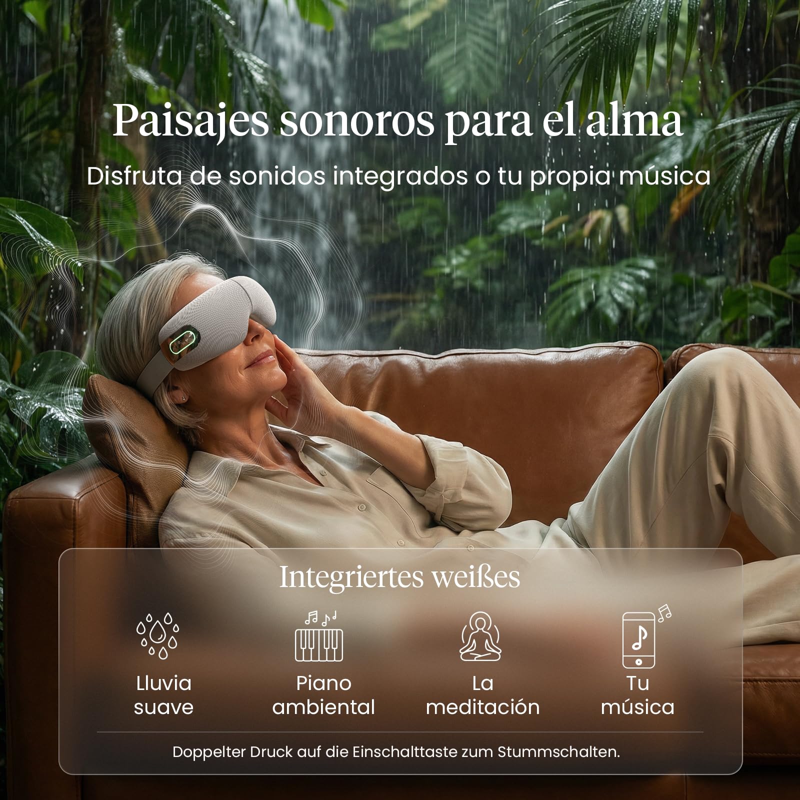 BOB AND BRAD EYEFLOW Masajeador de Ojos con Calor y Frío, Máscara Ocular de Compresión Fría de Semiconductores para el Alivio de la Migraña, Ojos Secos y Ojeras, Regalo para Mujeres y Hombres