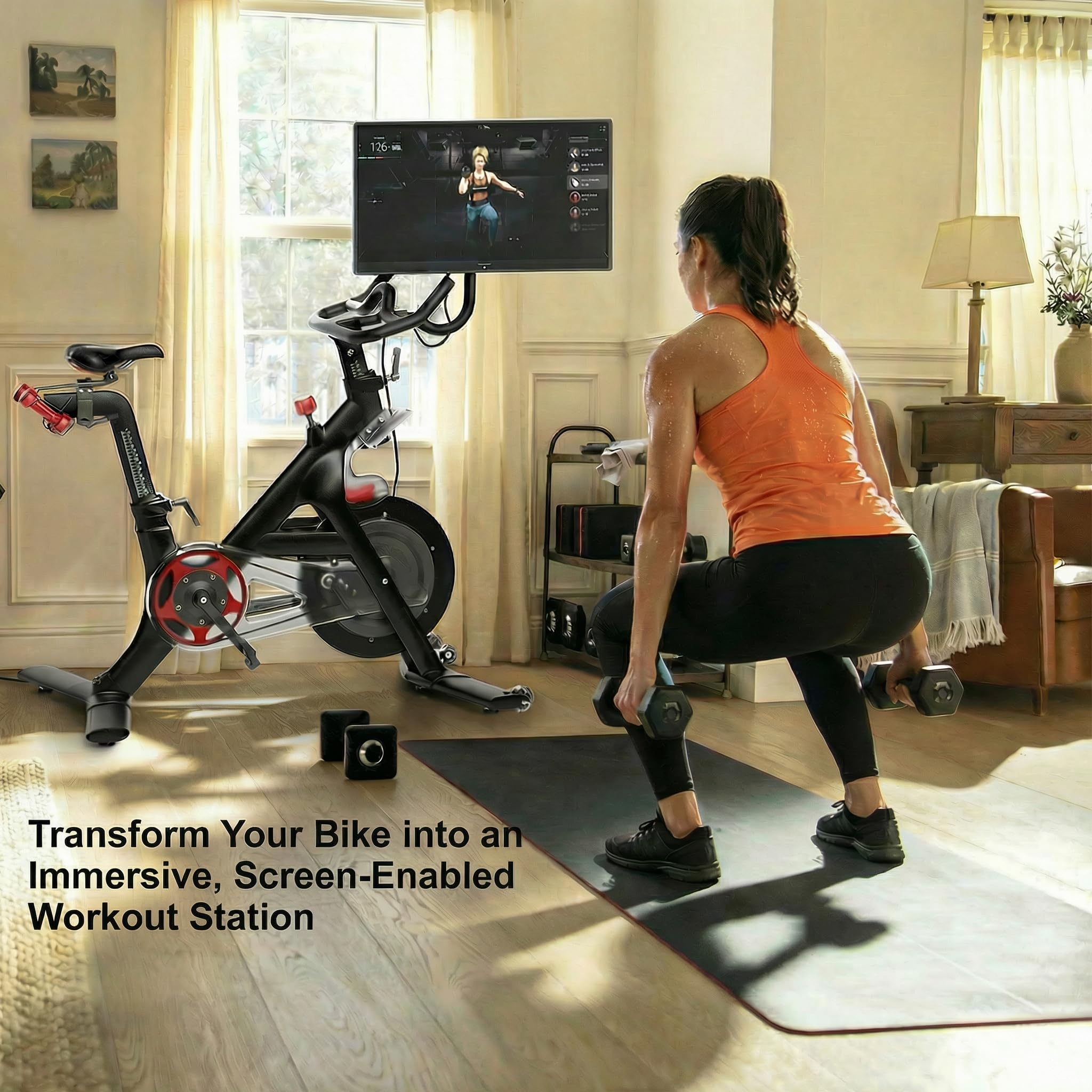 COOLWUFAN 360 Degree Screen Swivel Mount for Peloton Bike, Upgraded Swivel for Peloton, Accessory to Turn for Peloton Bike Screens, Accessories for Peloton(Not Compatible with Bike+)