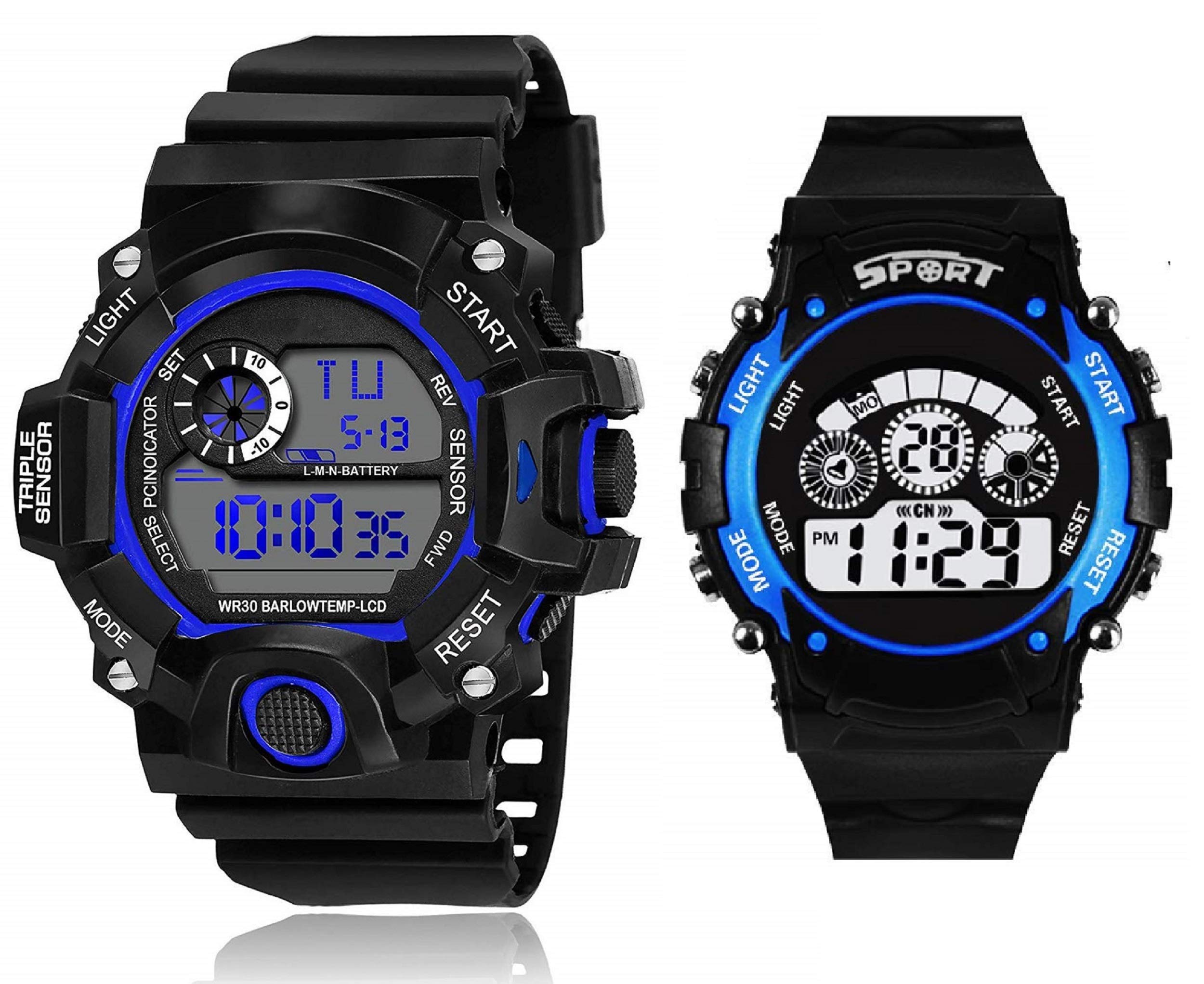 ZUPERIA Blue Dial Digital Combo Watches for Boys & Men (Pack of 2) (B084F9F4SH) Amazon Price History, Amazon Price Tracker