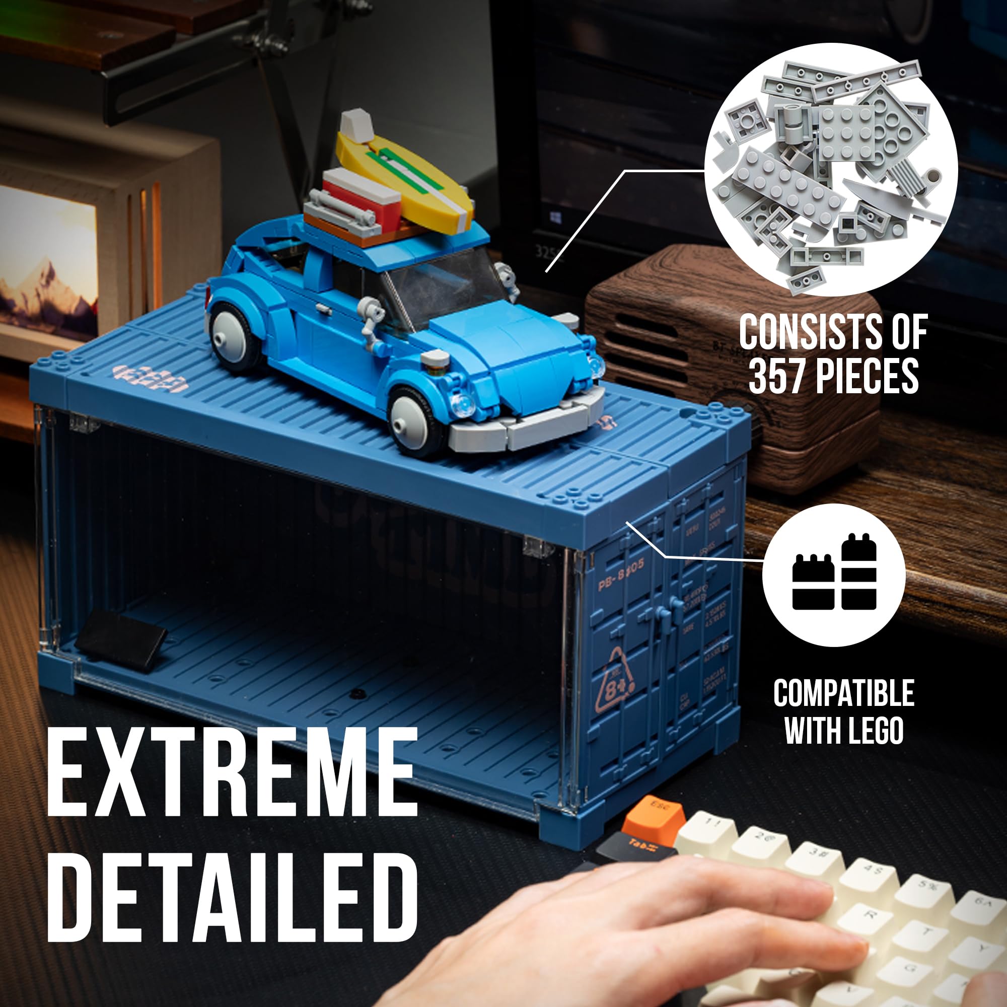 Amazon.com: dOMOb VW Beetle Car Building Blocks Kit – 347 pcs