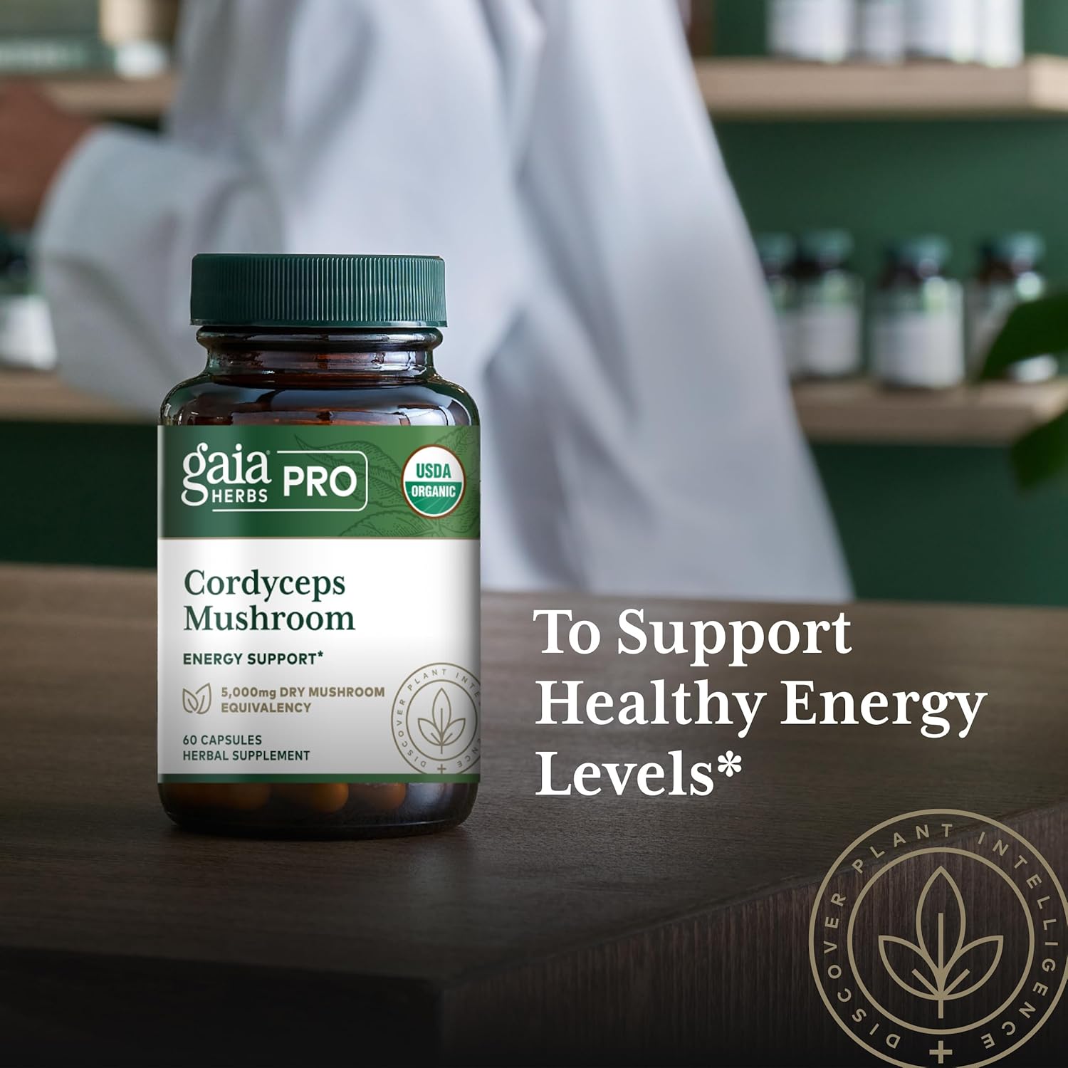 GAIA HERBS PRO Cordyceps Mushroom - 60 Caps