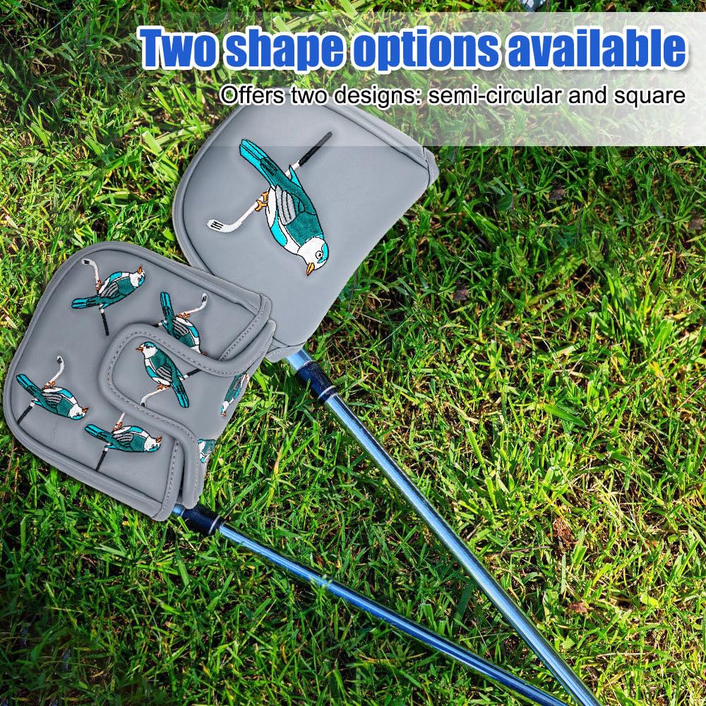 Funda para putter de golf, piel sintética, cubierta interior de terciopelo suave, cubierta de cabeza de golf para la mayoría de putters de golf