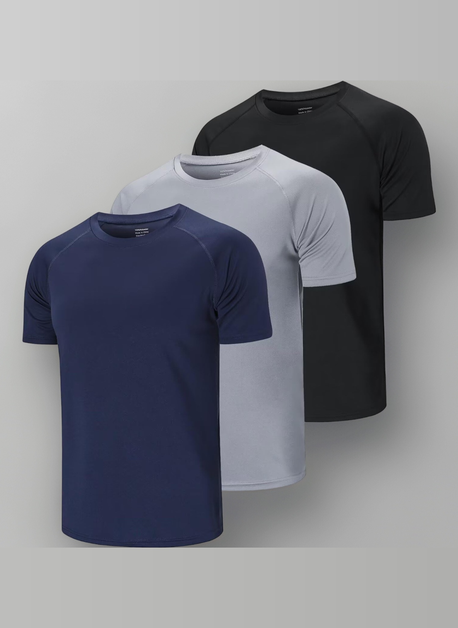 3 Pack Gym Shirts Men Quick Dry Running Tops for Men Breathable Sport T Shirts Moisture Wicking Workout Training Short Sleeve Tops