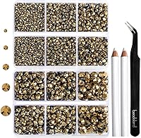 Vista 32 de 6736 piezas de diamantes de imitación termoadhesivos con parte trasera plana, diamantes de imitación AB transparentes para manualidades y ropa, 5