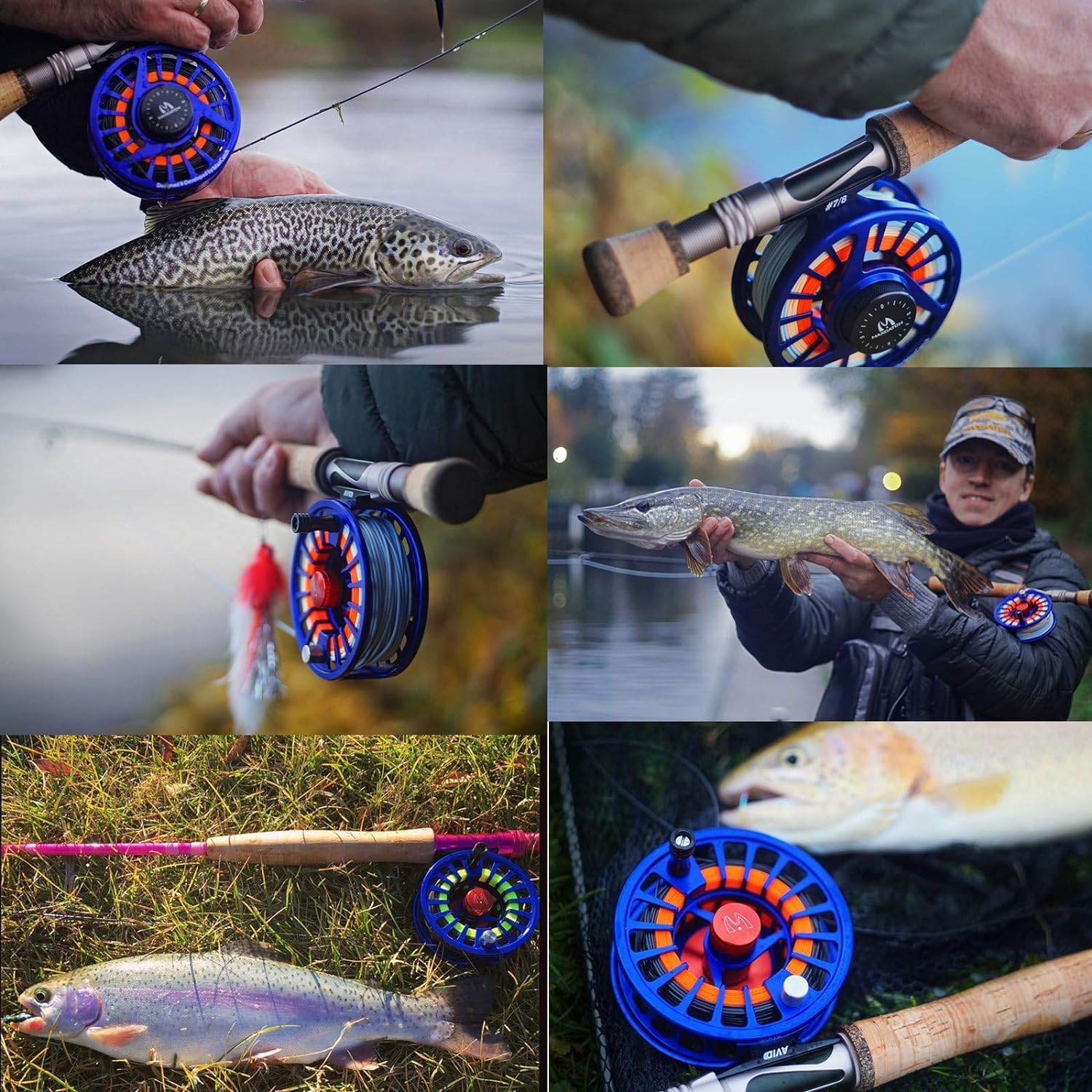 Mulinello da Pesca a Mosca, Mulinello da Mosca Maxcatch Avid Series in Alluminio Lavorato a CNC con Pesi Multipli(9/10wt)
