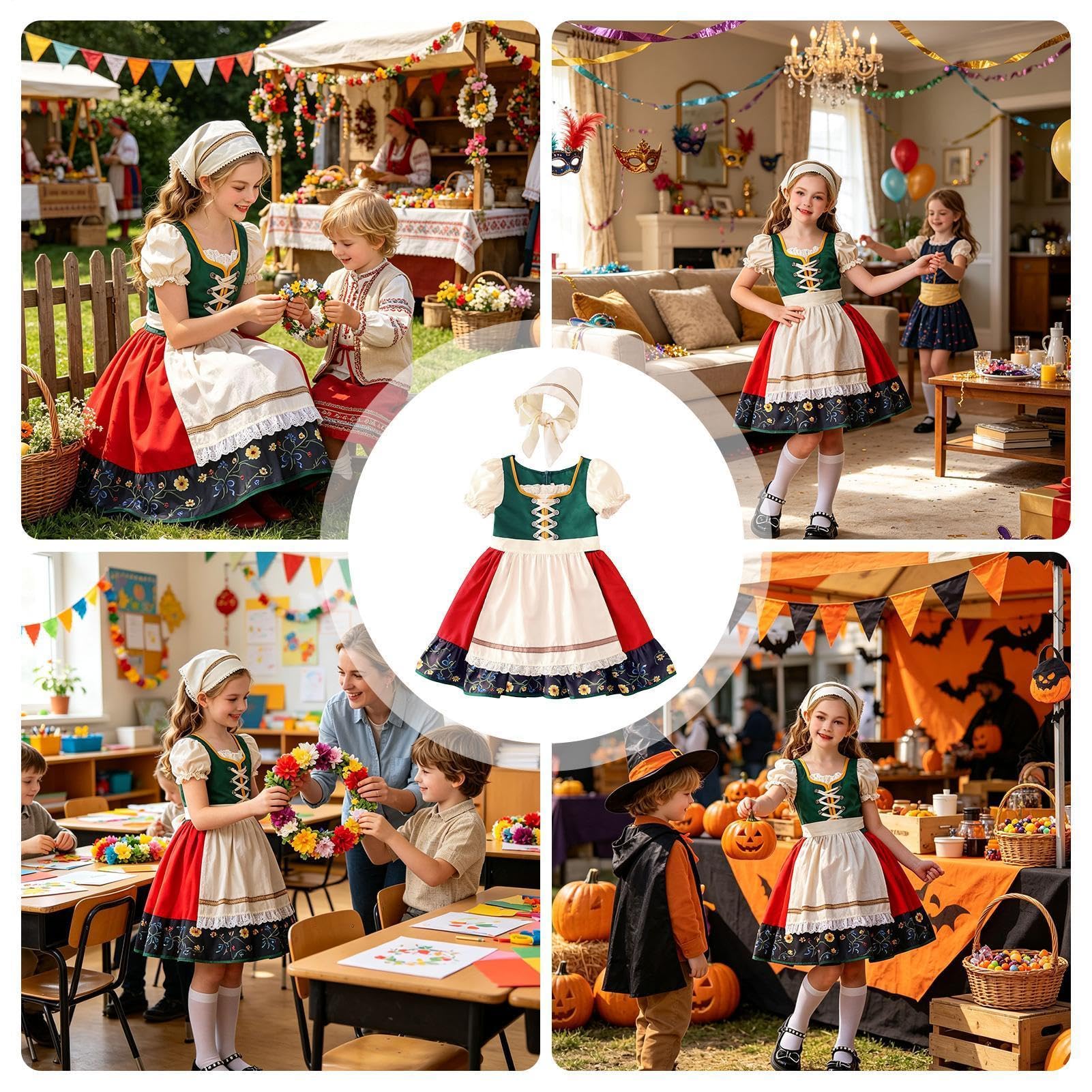 Ragazze Oktoberfest Costume - Abito cosplay Oktoberfest tedesco