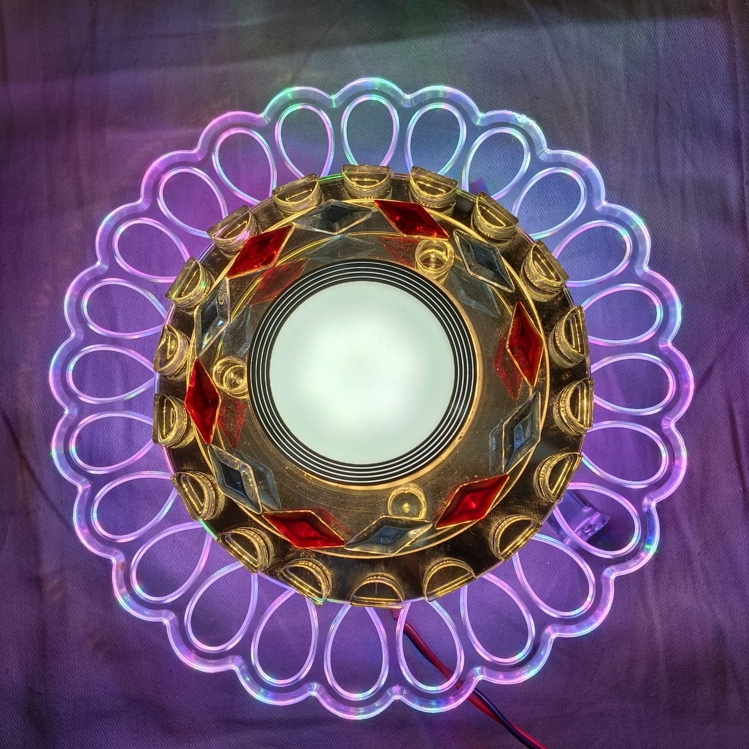 Luxury LED Crystal Flush Mount Ceiling Light – Modern Decorative Chandelier Lamp for Living Room, Bedroom & Hall (Purple)-image-15
