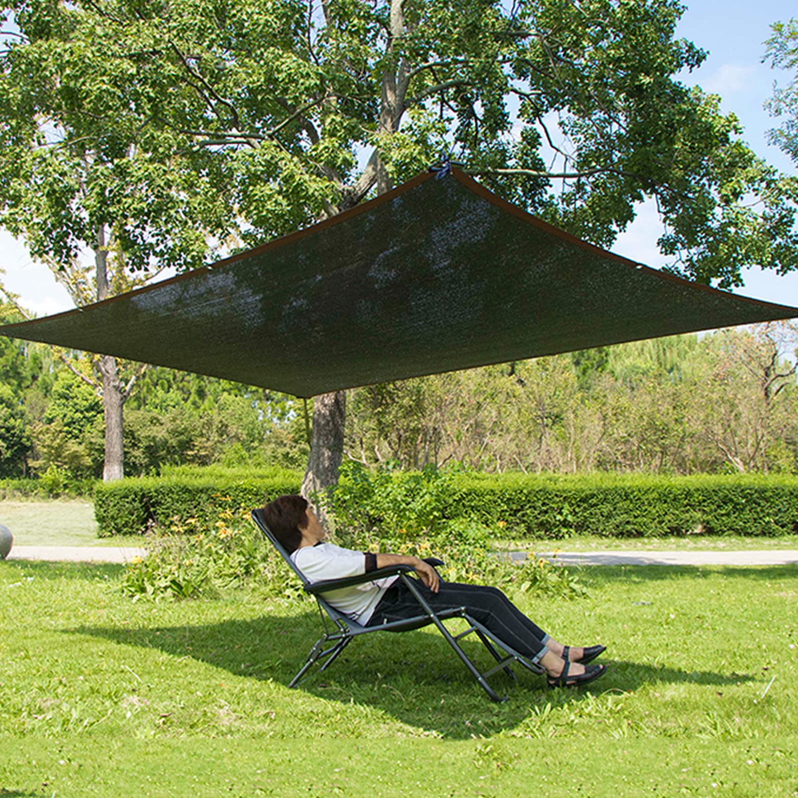 Malla de sombreo Resistente a los Rayos UV, Aislamiento térmico para Plantas y Cubiertas de invernaderos, 3x6 m (9,8x19,7 pies) con Ojales.