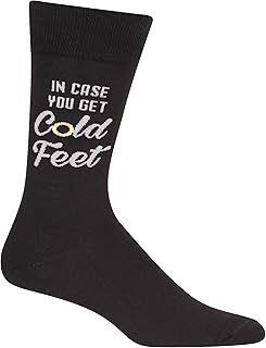 Hot Sox Men's Fun Wedding Groom Crew Socks-1 Pair Pack-Cool & Funny Husband Gifts