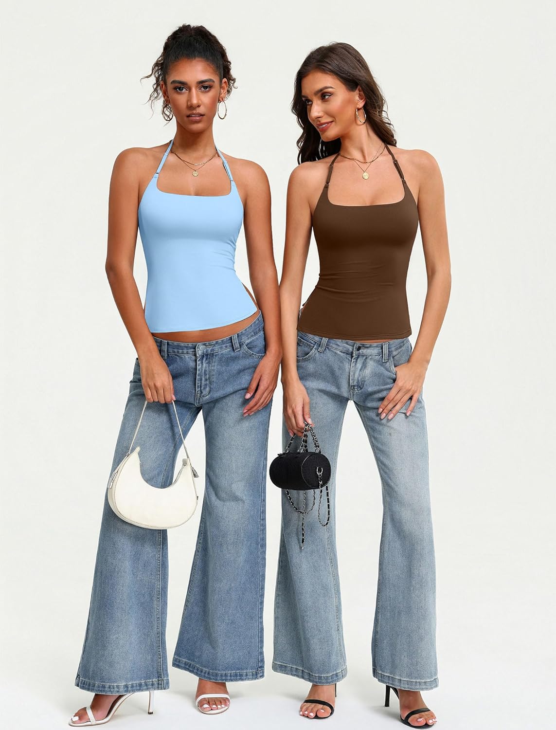 Avidlove Halter Tops for Women Going Out Sexy Side Split Backless Y2K Double Lined Cute Crop Summer Tank Top - Image 7