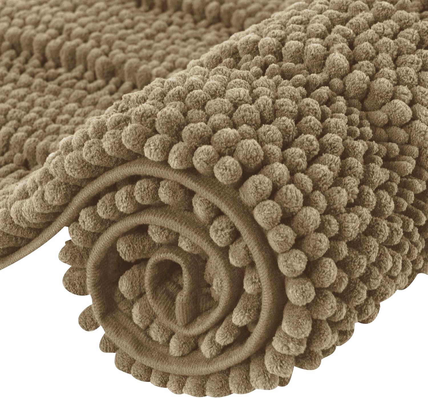 SUBRTEX Bathroom Rugs Chenille Bath Rug Soft Short Plush