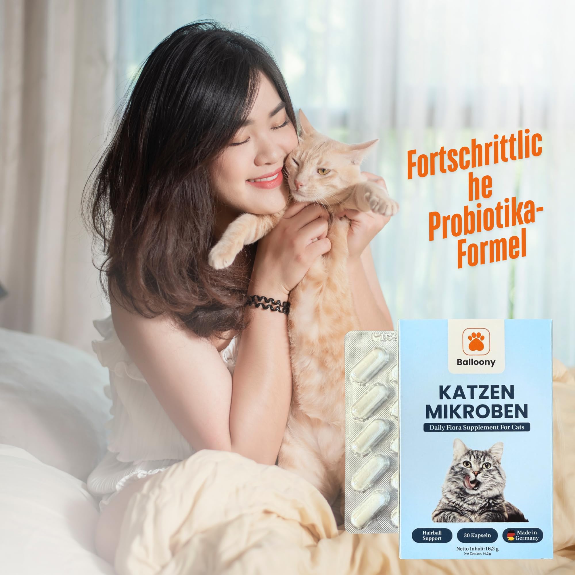 Katzen Mikroben – Premium Probiotika für eine optimale Darmgesundheit 16.2g (30 Kapseln)