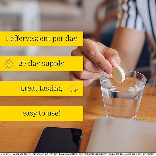 Miniatura 4 de Airborne 750 mg de vitamina C con tabletas efervescentes de zinc, suplemento de apoyo inmunológico con potentes antioxidantes, vitaminas A, C, D3 y