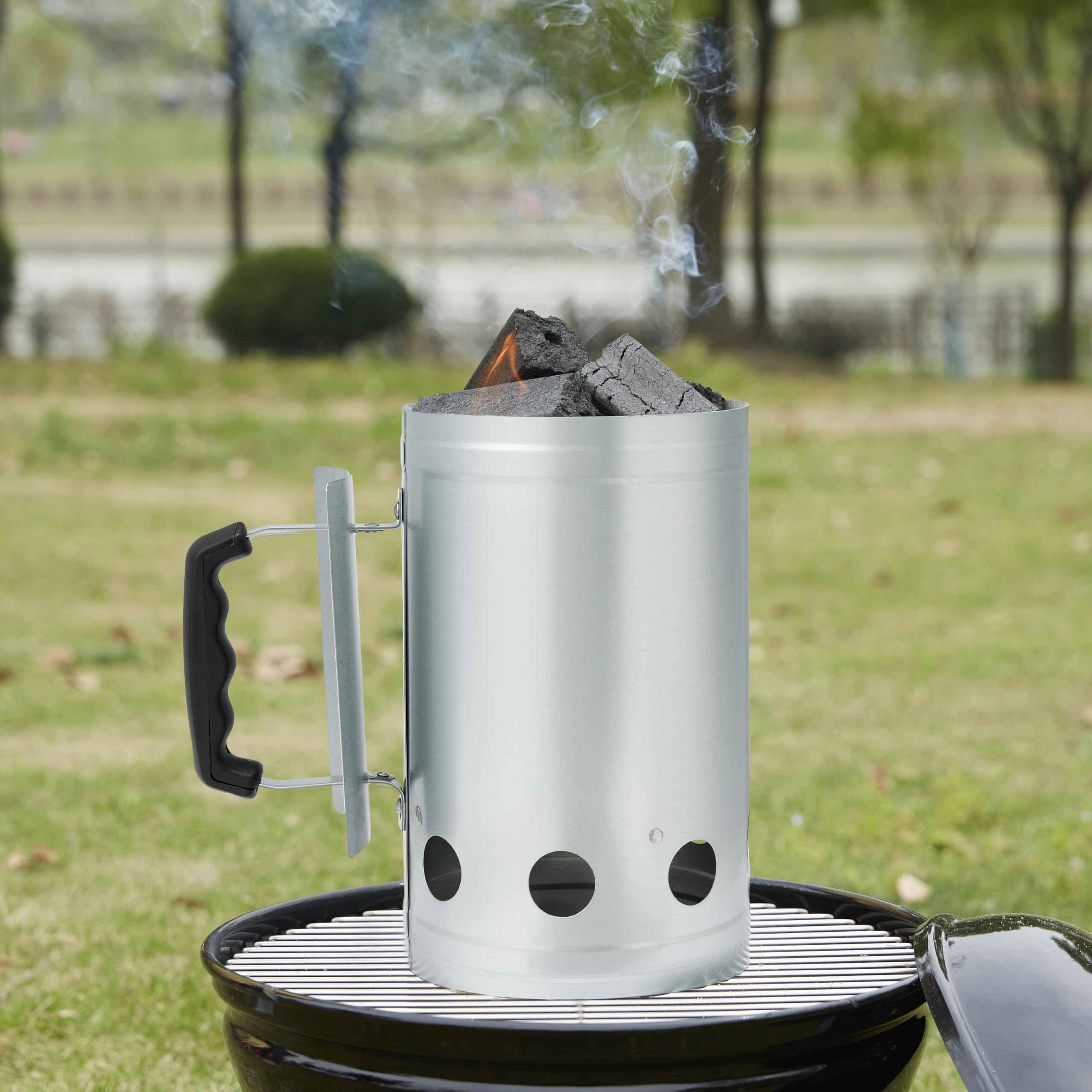 Amazon Basics Allume-feu pour Barbecue au Charbon de Bois, Argenté