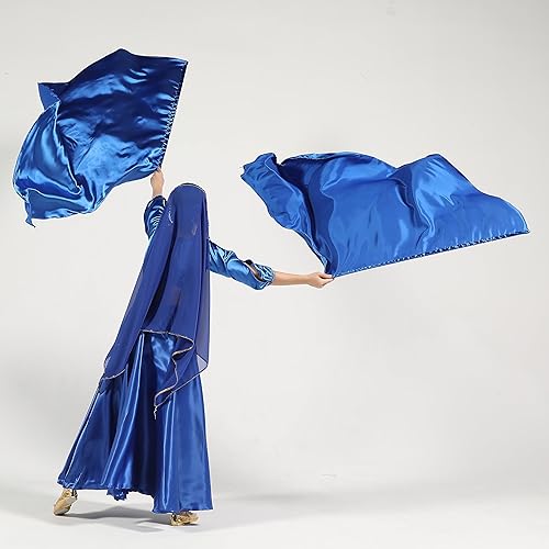 Vista 8 de Set de Banderas de Adoración MUNAFIE (2 Banderas + 2 Varillas Telescópicas + 1 Bolsa de Almacenamiento), banderas de adoración para danza