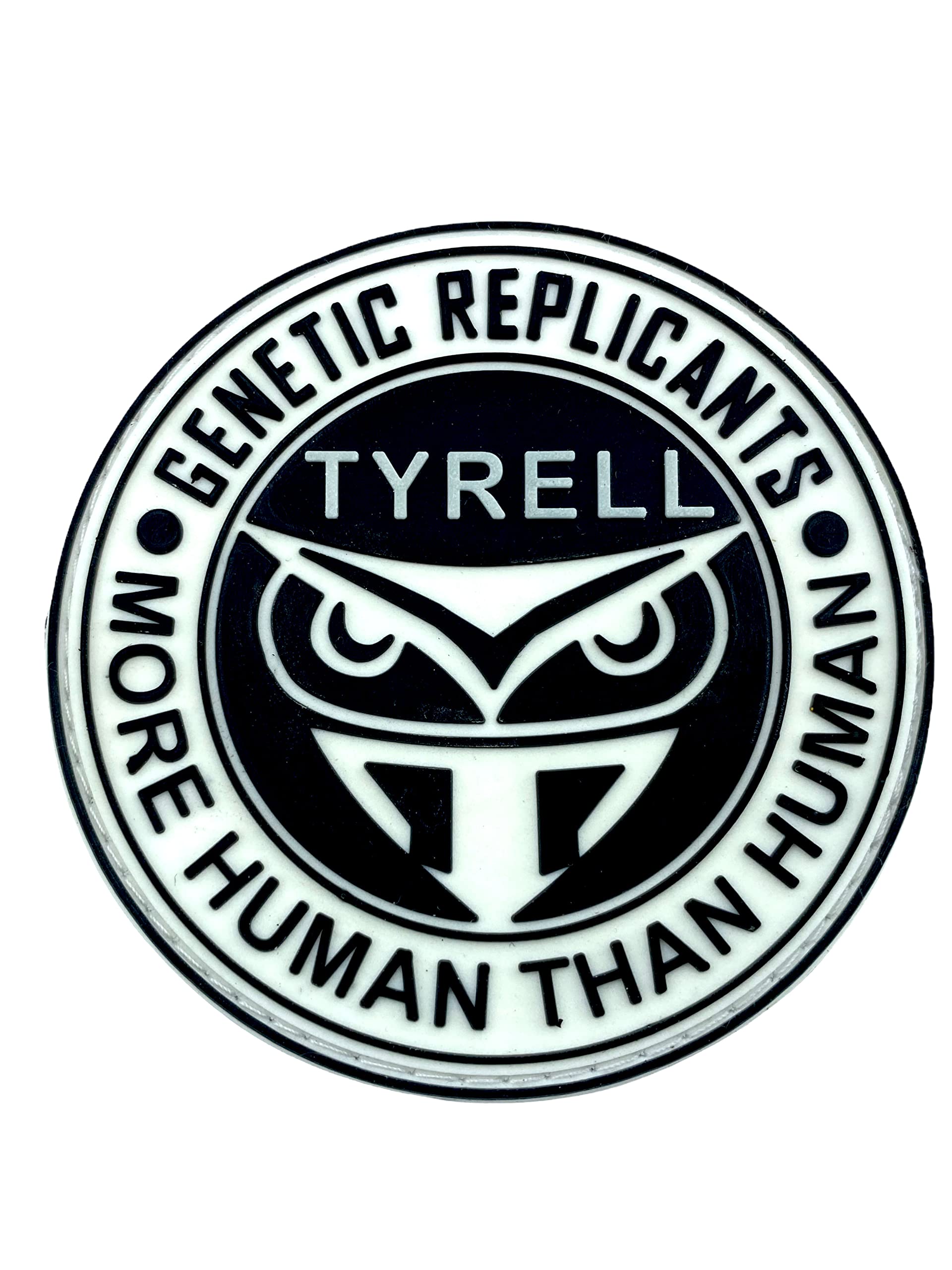 Tyrell Corporation Patch tactique en PVC pour airsoft Paintball Blanc phosphorescent