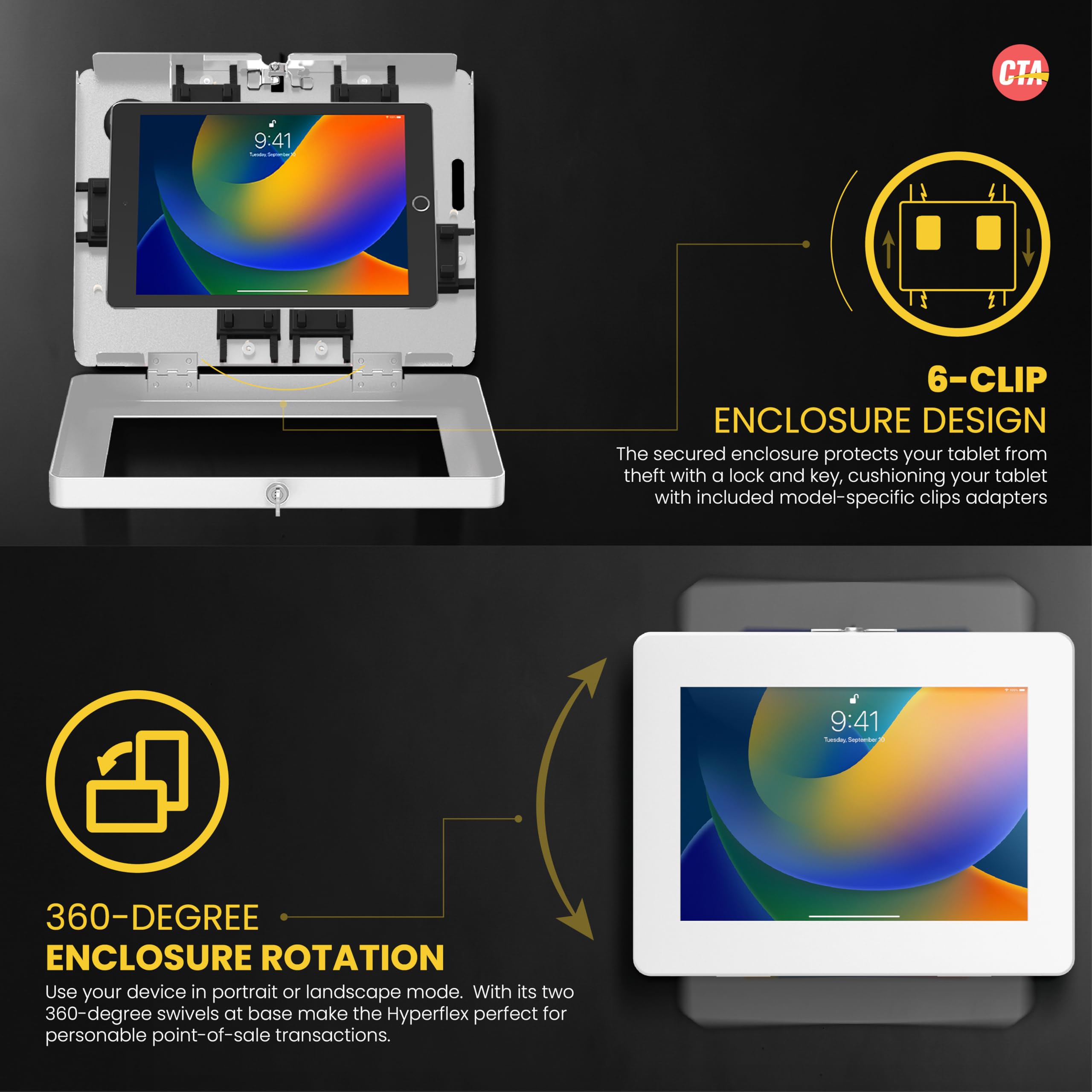 Amazon.com: CTA Digital Wall Mount for iPad, iPad Pro, iPad