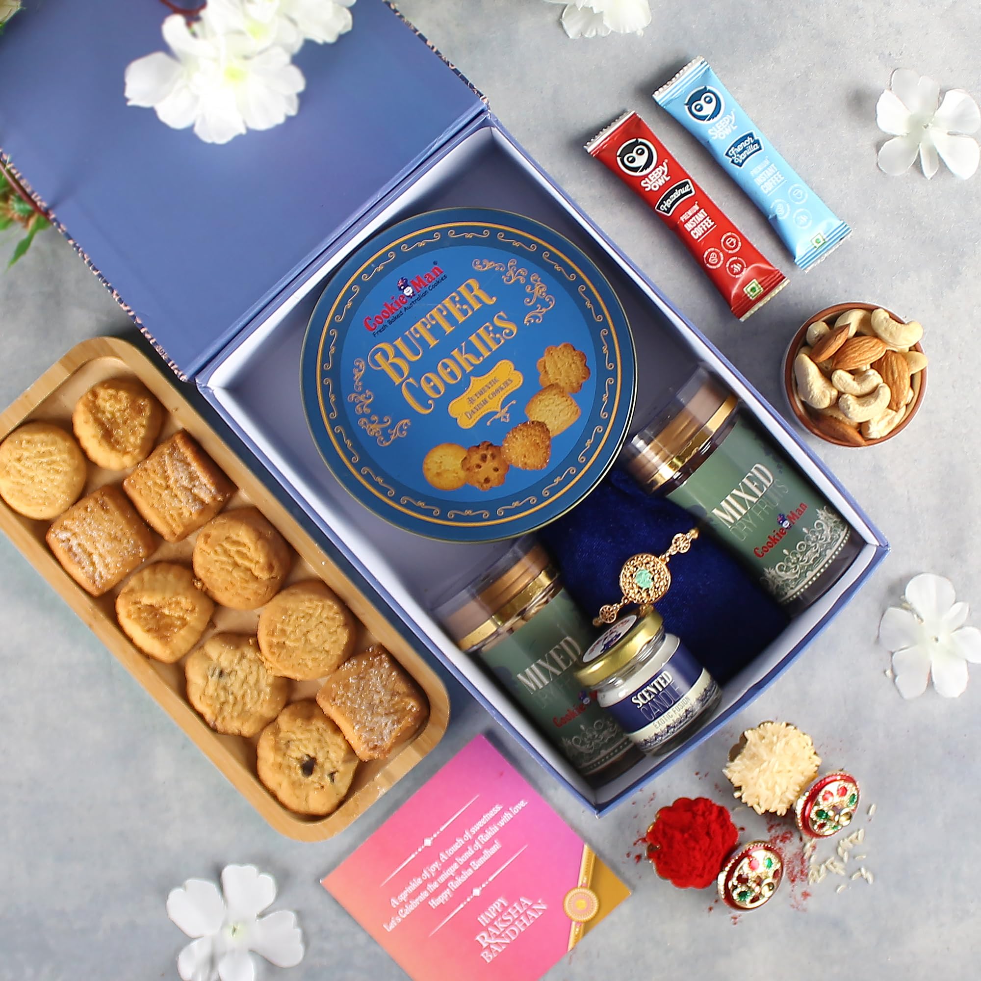 See full amazon price history chart for Cookieman Premium Rakhi Gift Hamper for Brother | Rakhi with Danish Cookies, Dry Fruits, Roli Chawal, Scented Candle & Instant Coffee | Special Raksha Bandhan Rakhi Gift for Brother Cookieman Premium Rakhi Gift Hamper for Brother | Rakhi with Danish Cookies, Dry Fruits, Roli Chawal, Scented Candle & Instant Coffee | Special Raksha Bandhan Rakhi Gift for Brother (B0D9B8N965) Amazon Price History, Amazon Price Tracker