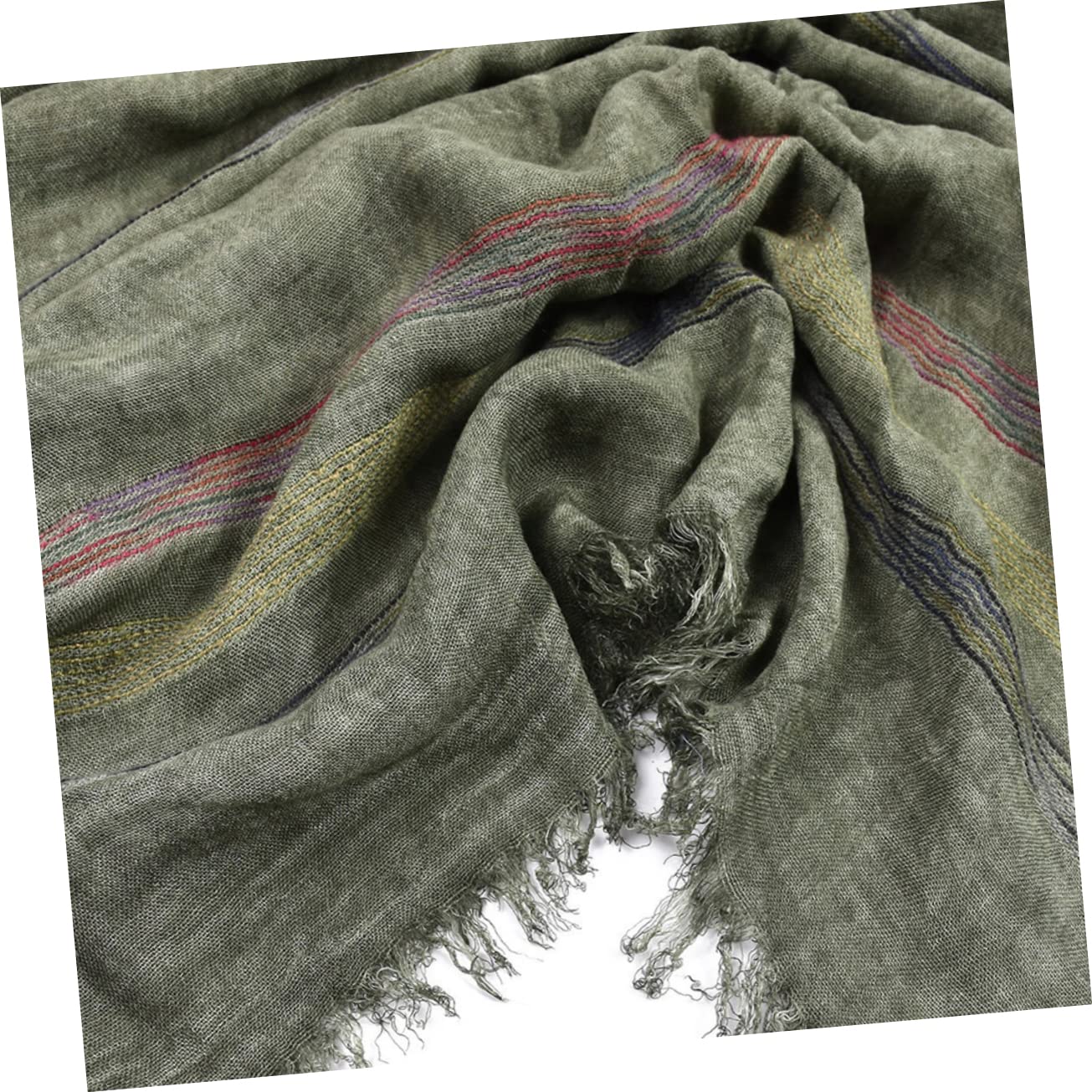 LIFKOME Sciarpa Uomo 2 Pezzi in Cotone Nero, Accessorio Moda