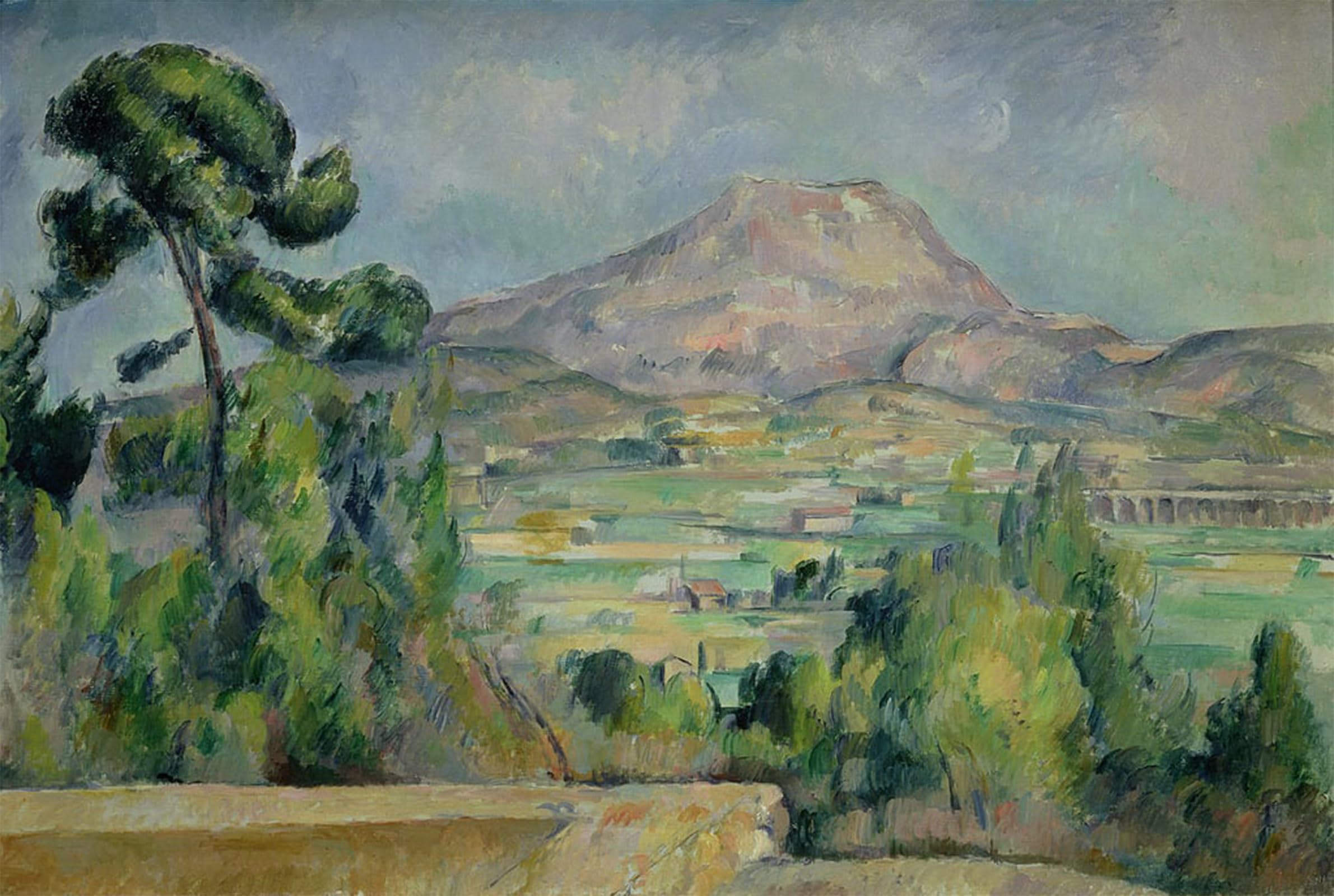 ARTXLXXBN Famous Painting Art Wall Decor Abstract Art Picture Montagne Sainte-victoire by Paul Cézanne Animal Pictures for Home Decor 60x90cm