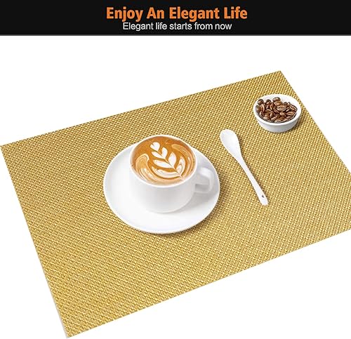 Miniatura 4 de BxzanDya Juego de 8 manteles individuales resistentes al calor, para interiores, lavables, para comedor, cocina, pionera, mujer, manteles