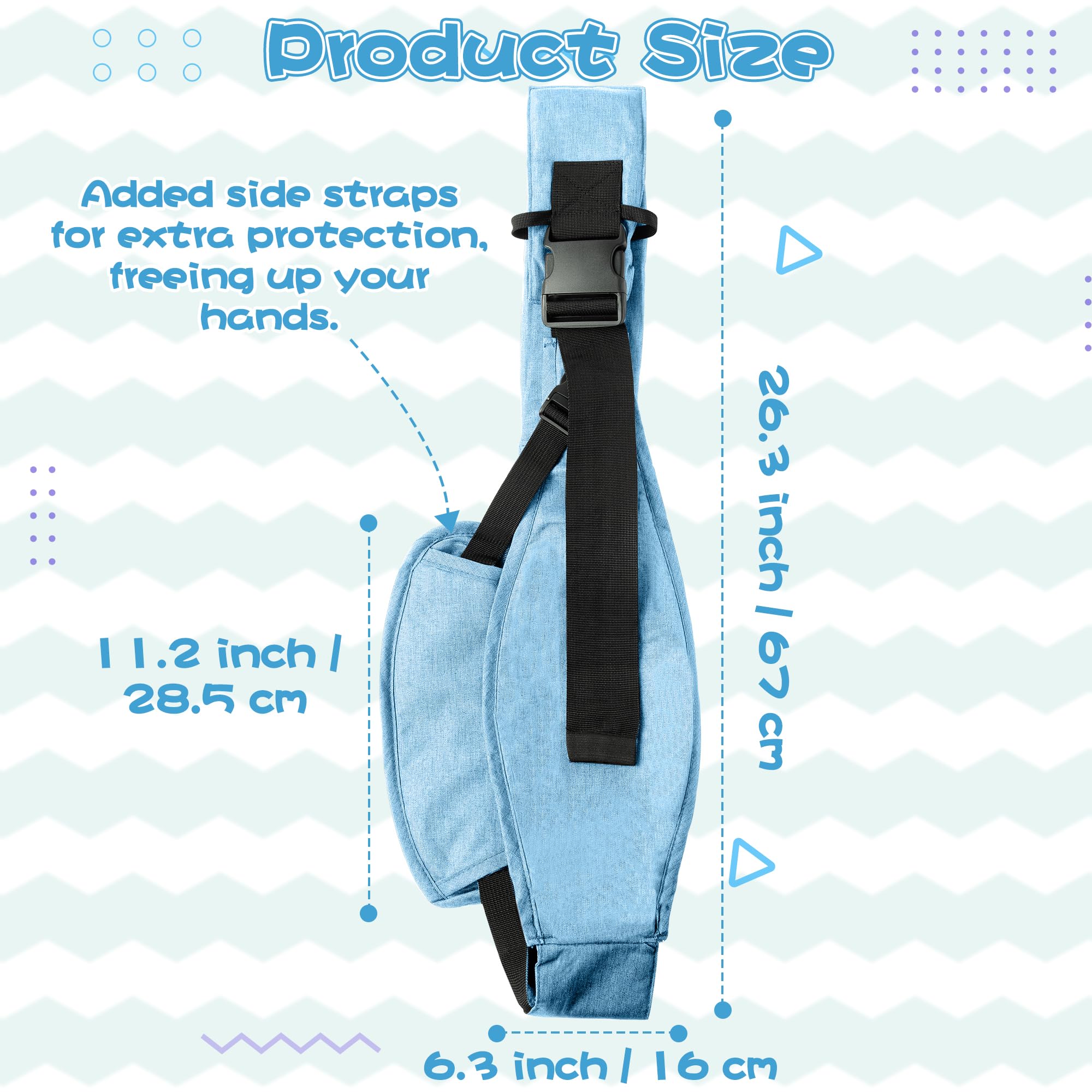 GoaePode Baby Carrier with Side Support Straps, Hands Free Adjustable Toddler Sling Carrier - Image 2