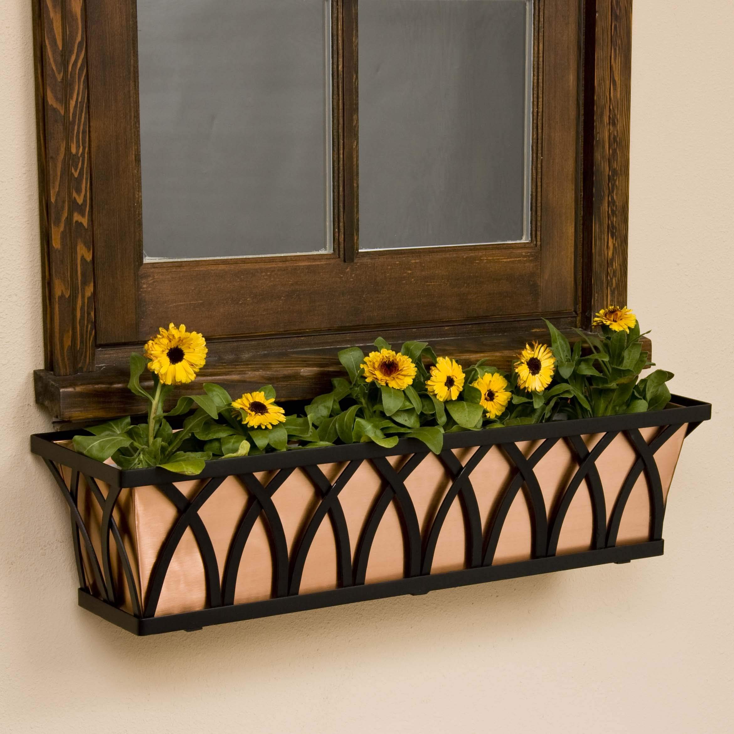 72 Inch Arch Decora Window Box with Real Copper Liner