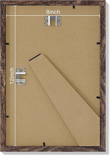 Vista 509 de Vittanly - Juego de 9 portarretratos, plexiglás resistente a rupturas, exhibe fotos de 12 x 12 pulgadas o, con paspartú, de 8 x 8 pulgadas, marcos