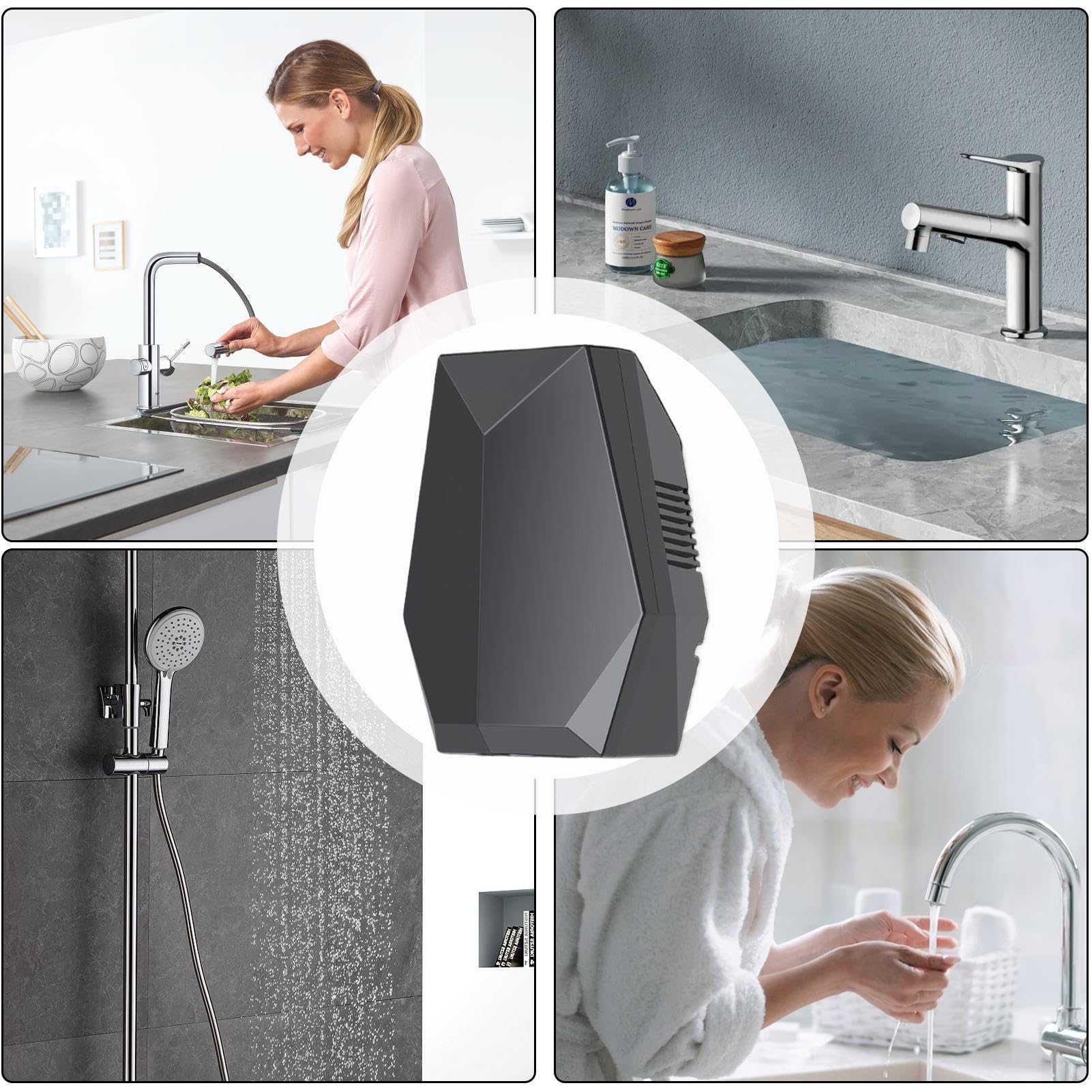 Secador De Mano Para El Baño Hogar | Secador De Mano Eléctrico Sin Taladros Para Comerciales,Dispositivo Automático Para Ducha Interior Interior-WC Hotel Hogar