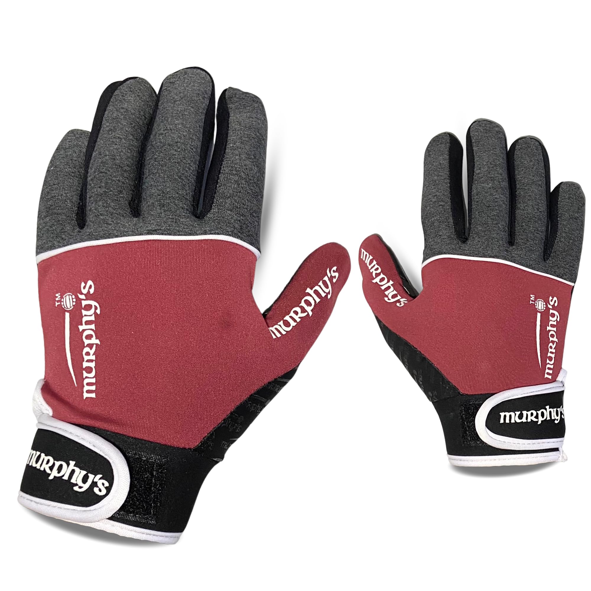 Murphy's Grey/White V2 Gaelic Gloves (Product Colour: /Maroon/, Product Size: 8 / Small)