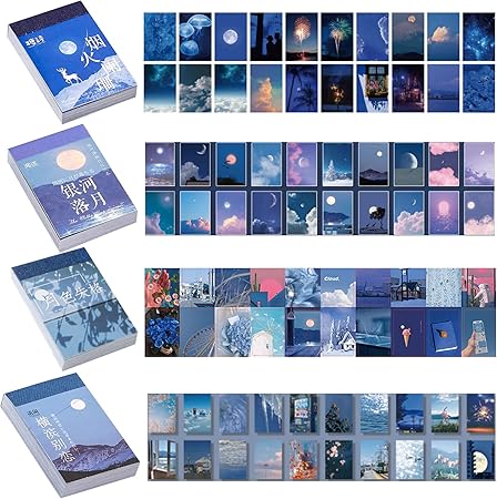 Amazon Pudis コラージュ 素材 シール 0枚 4冊入り フレークシール コラージュノート シール 大量 素材紙 手帳 ステッカー スクラップブック Diy用 ホリデー 深海 シール ステッカー 文房具 オフィス用品